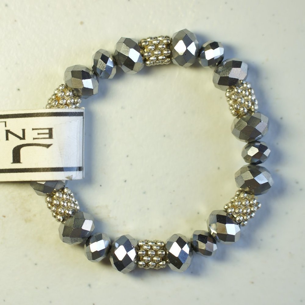 Metallic Facetted Stretch Fit Bracelet
